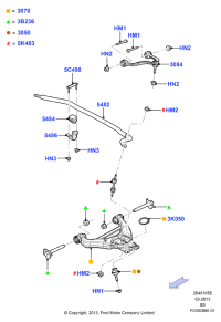 EL3Z3084B-Arm assy f upr rh