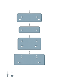 8W6807285AR-Bracket, license plate D-04.12.2017