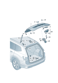 3CG827025E-Cover, rr. hatch