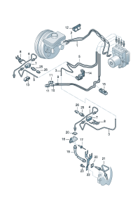 4F0614723AE-Tube, from hydraulic Distributer
