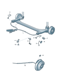 6R0609721C-Brake cable For band disc brake The model of