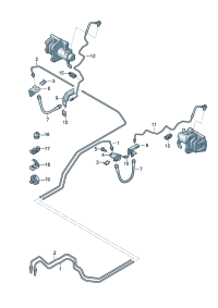 6R0611764F-Brake hose to caliper Tube assy, brake/ Hose   D-30.05.2011 -28.10.2013