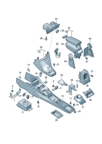 31G863680A82V-Member, center console (ti black), rh/lh