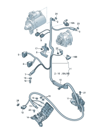 4G1971228AK-Harness, for starter & Alternator 3g