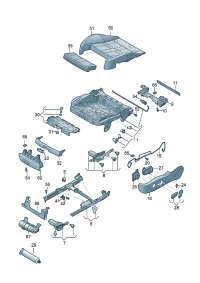 8V4881184-W/shf-fr m Rail assy-seat
