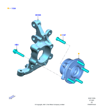 PR3Z1109A-WHEEL HUB REAR-EVOQUE