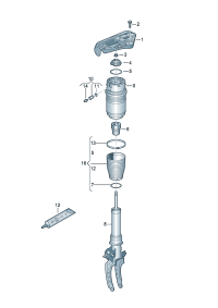 7L8413031L-SHOCK ABSORBER FR LH/AUDI Q7