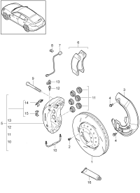 298615301C-Disc, brake Porsche panamera: Location for common use: