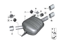 18307646927-Muffler assy-rr lh