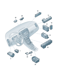 5N0941333-Illumination & meter Illumination of the distance adjusting device Adjuster