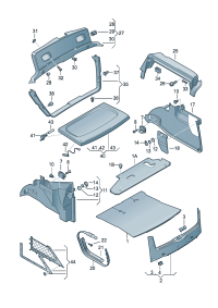 1J6867427BB1BS-Finisher, trunk For car models with CD-switch (anthracite)