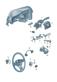 5C0959538A-Switch assy, multi control Multi-display