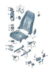 5N0959762C-Seat tilt Adjust the motor  Porsche panamera: