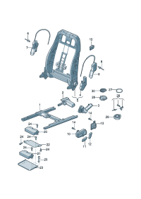 5N0959761C-Seat tilt Adjust the motor