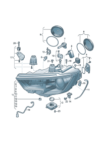 8VD941005F-Headlamp, Bulb-gas discharge
