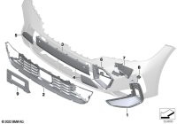 51118085698-FRT BUMPER MOULDING RH W/HO-X5
