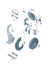 4H0615301K-Brake disc frt-caddy iv D  -02.09.2013