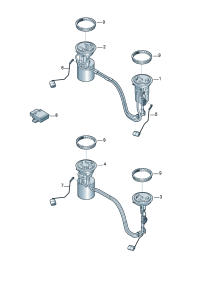 5N0919109C-Fuel delivery unit Contains: Fuel pipe