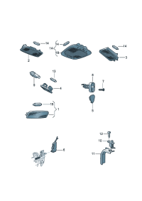 5X0947105B-Lamp assy-interior