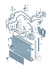 1KD820743H-Hose, refrigerant Valve, expansion Air compressor Condenser, air)