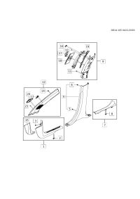 84126064-Garnish assy-body hinge pillar (incl 2-3,15)