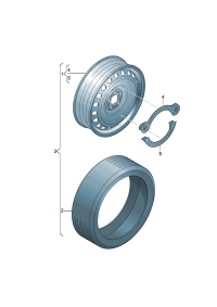 8WD601308RHK-Tire, tire Emergency wheel for space saving (hantait)