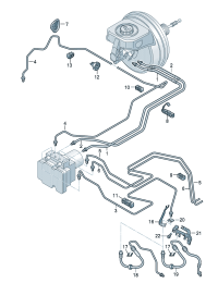 8WD614726G-From the hydraulic system to the brake hose Tube, brake  D-07.03.2016 -19.06.2017