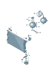 8K0805201A-SUPPORT OF THE LOWER RADIATORS