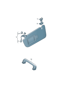 83G857551-Visor, sun with mirror Cover