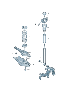 3C0513049CP-SHOCK ABSORBER-FRRH-VW-TOUREG