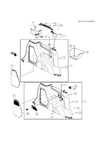 26273640-Garnish, body side rear window (cap)