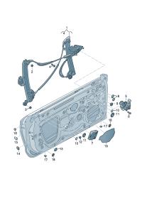 8V7837461B-WINDOW WINDER LH FRT/A6