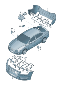 4G8919267A-Mounting Sensor