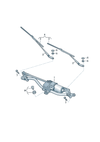 8X19554071P9-Wishbone, aerodynamic wiper (Driver seat) (black)