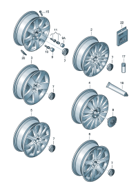 3C0601025M-Wheel rim-aluminium alloy For belt can selectively assist in the use Tire-snow chain winter Ye