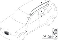 51137397465-GRILL FRT LH X5