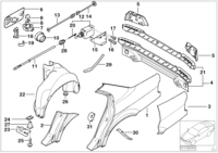 41358163857-Pillar assy-qtr lh