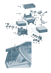 8T0035223H-Audio system amplifier For strap attachment Speaker for vehicle