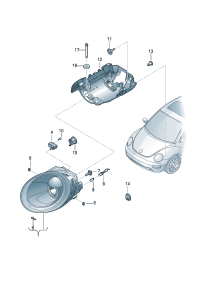 1C0941029M-BEETLE 07-10 H/L