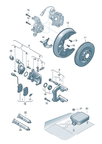 4F0615403F-Caliper assy, band Servo motor  D-28.08.2006