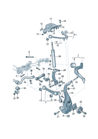 8KD407151B-PORSCHE MACAN CONTROL ARM-LH