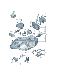 3CD941751-Headlamp, Lamp, corner  D-24.12.2007