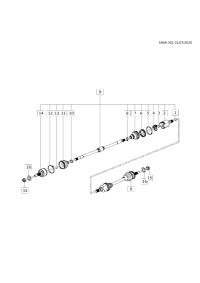 26402451-Shaft (incl. 1-8,10-14), front drive