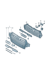 4M0853651Q-GRILLE, RADIATOR