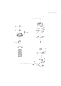 84223846-Insulator, front coil spring, lower