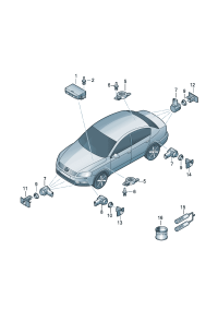 3AE998490-Housing, sensor PDC