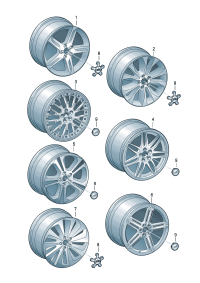 8R0601025BF-Wheel rim-aluminium alloy  Colour code: