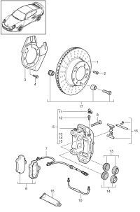99735140501-PORSCHE CAYENNE BRK DISC LH FR