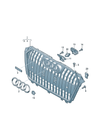 8WD853651D-GRILLE, RADIATOR