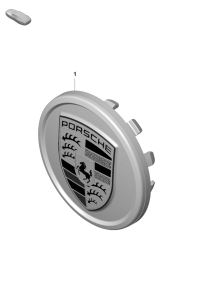 9J1601149A-Cap, wheel hub Emblem, porsche